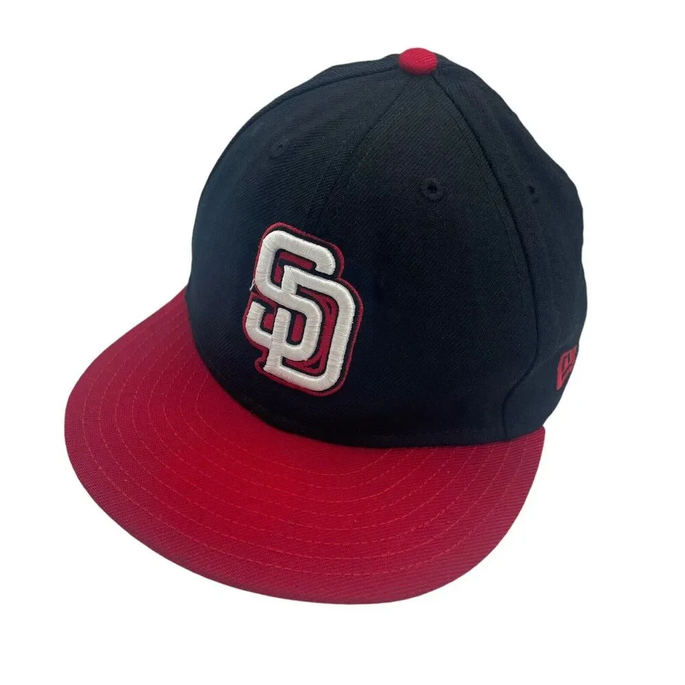 New Era San Diego Padres Fitted Hat Cap Sz 7 3/8